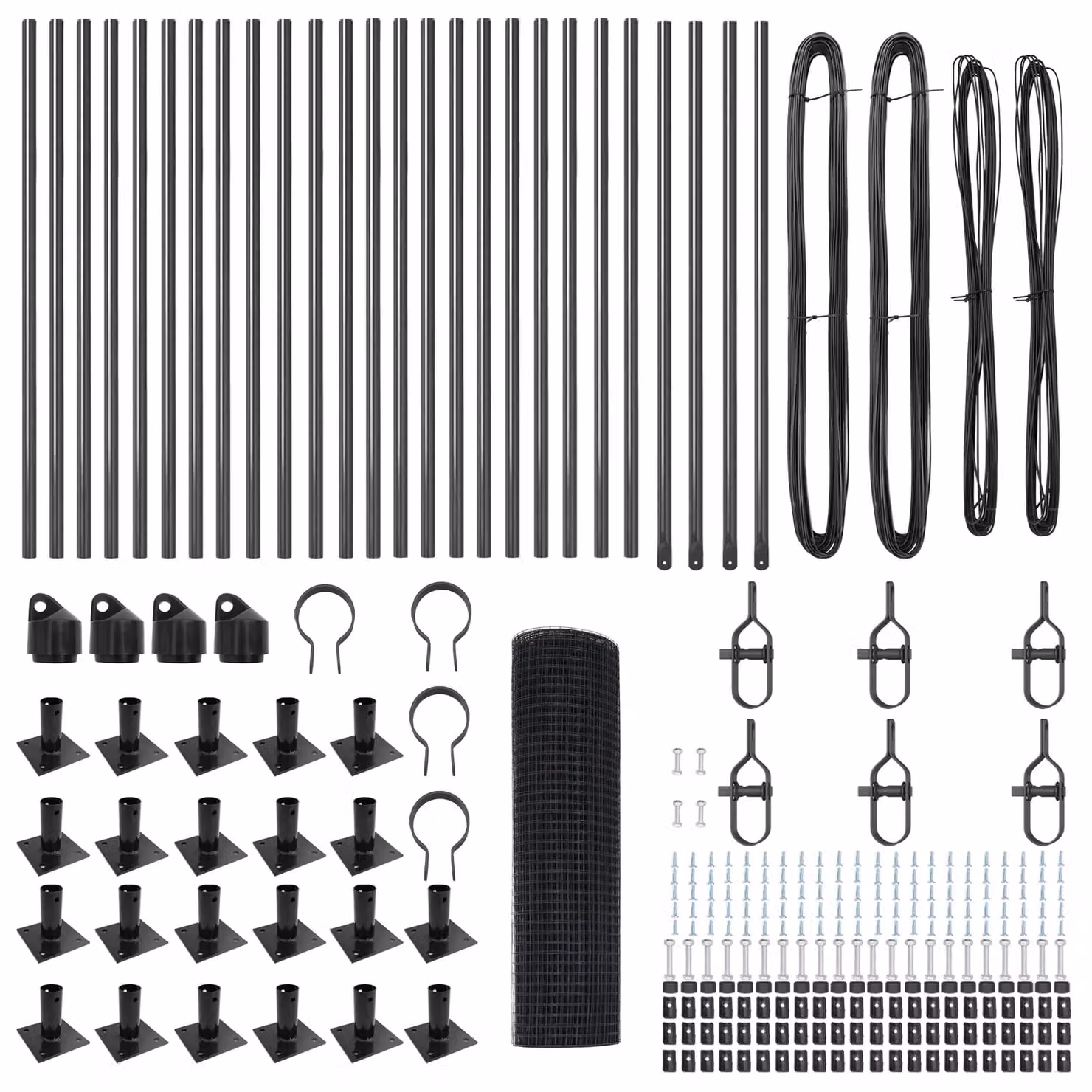 Berkfield Home Grey Steel Welded Wire Fence with 13 Flanged Posts, 0.6 x 50 m – 3