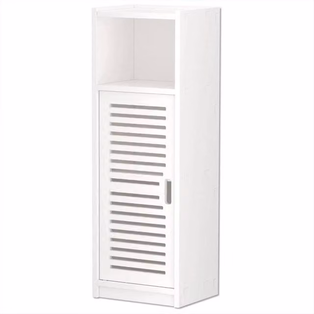 KORVIXA 3-Tier Narrow Free-Standing Bathroom Cabinet in White, W: 70 cm, H: 75 cm