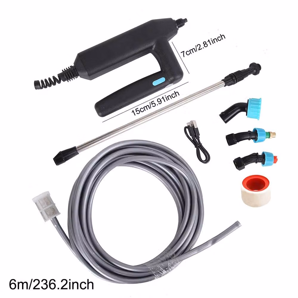 Ventryn Portable Electric High Pressure Spray Washer in Black and Multicolour – 2