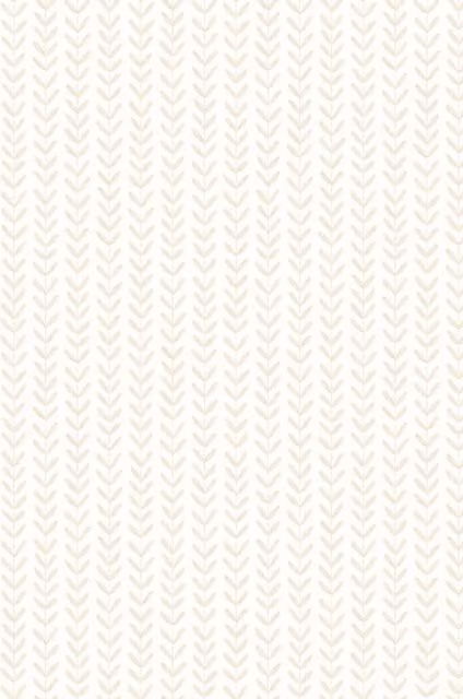 Hoopla Walls Ditsy Leaf Stripe Botanical Floral Wallpaper in Beige and Cream