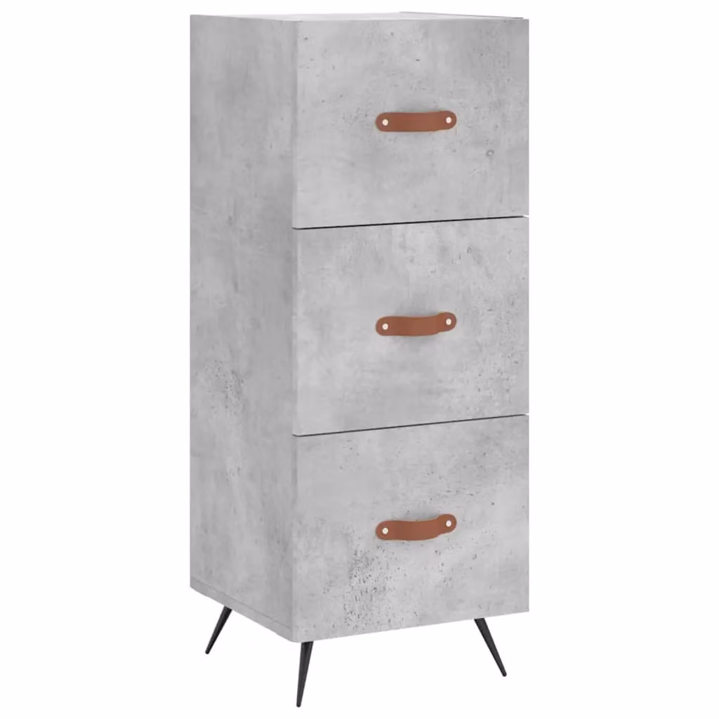 Berkfield Home Modern Sideboard in Concrete Grey, W/D/H: 34.5 x 34.5 x 90 cm – 2