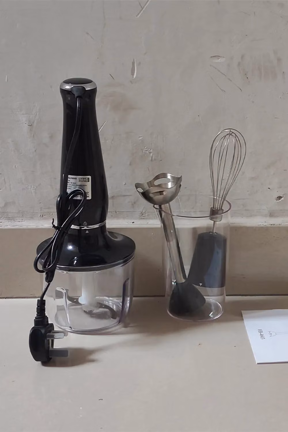 Living and Home 800W 4-in-1 Hand Blender Set with Egg Beater, Whisk, Mincer and Meat Grinder in Black – 2