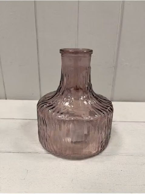 KDMD Amethyst Abstract Decorative Glass Bottle in Purple