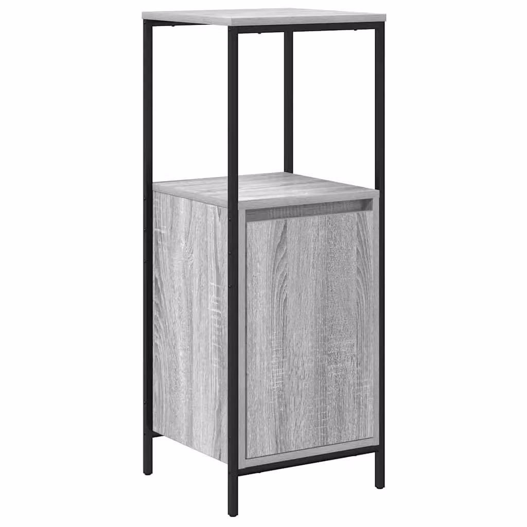 Berkfield Home Grey Sonoma Bathroom Cabinet with Internal Shelves and Open Storage, W/D/H: 36 x 35 x 95 cm – 2