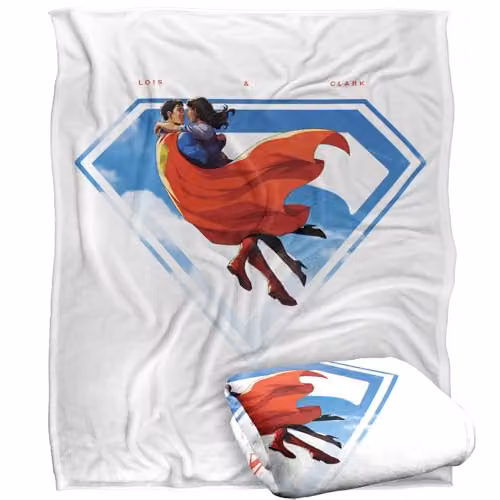 Warner Bros. Superman 2025 Lois Shield Super Soft Fleece Throw Blanket, Multicolour, W: 152 cm, D: 127 cm