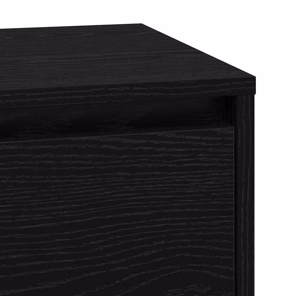Berkfield Home Modern Bedside Cabinet with Integrated LED in Black Oak, W/D/H: 39 x 34.5 x 65 cm – 6
