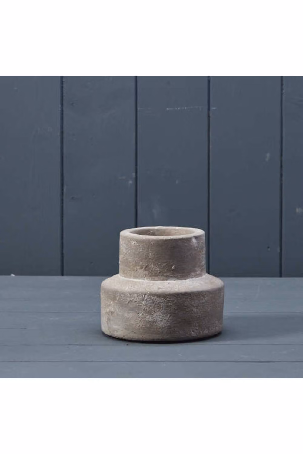 KDMD Grey Industrial Concrete Round Tealight and Pillar Candle Holder – 2