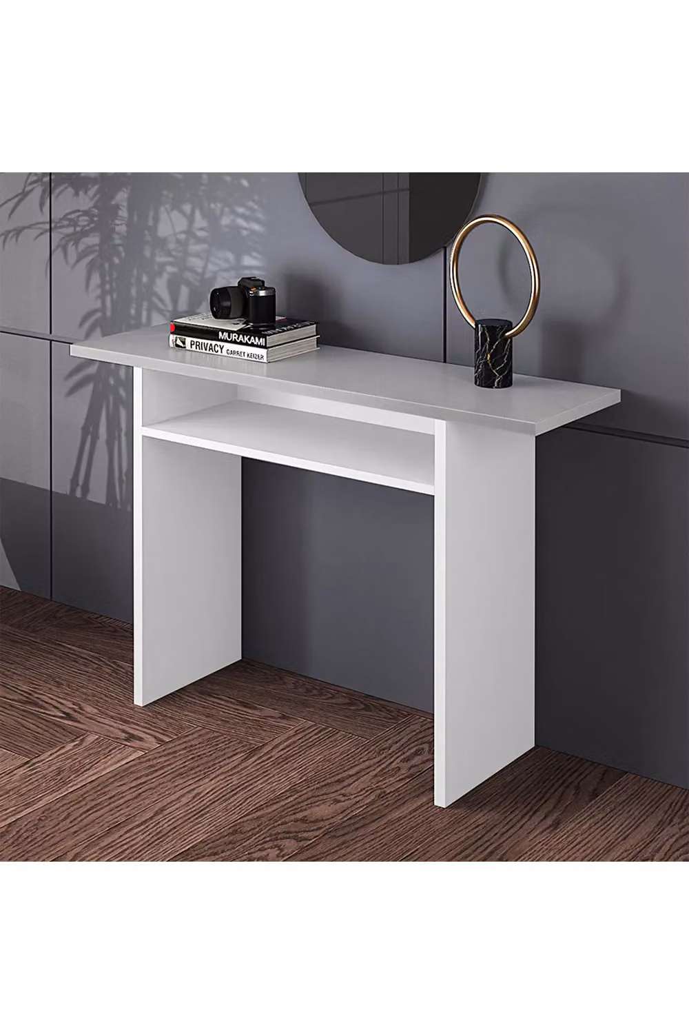 Living and Home Grey Rectangular Narrow Console Table for Living Rooms, Kitchens or Dining Rooms – 3