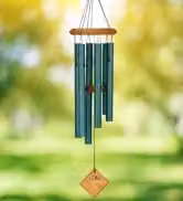 Woodstock Chimes Chimes of Pluto Windchime in Green Verdigris Finish – 8
