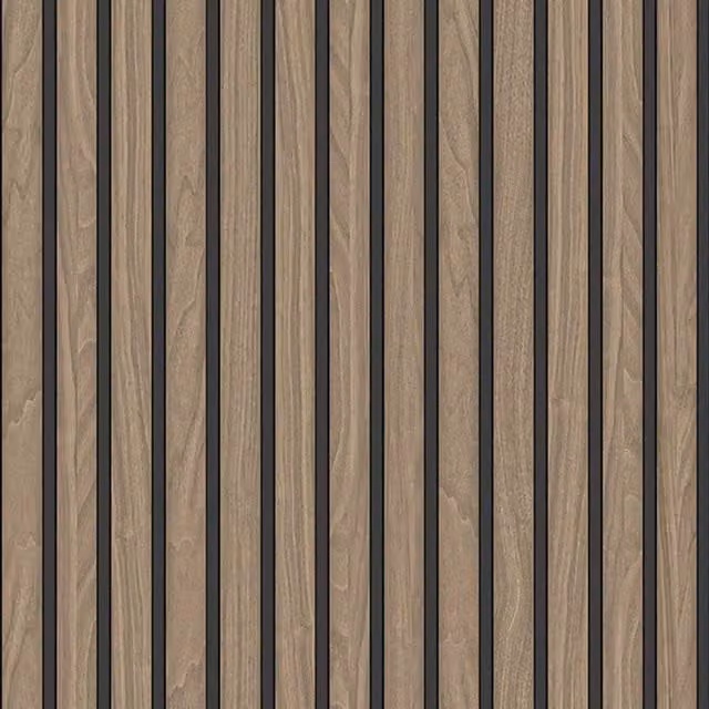 Belgravia Wood Look Striped Vinyl Wallpaper in Brown and Beige
