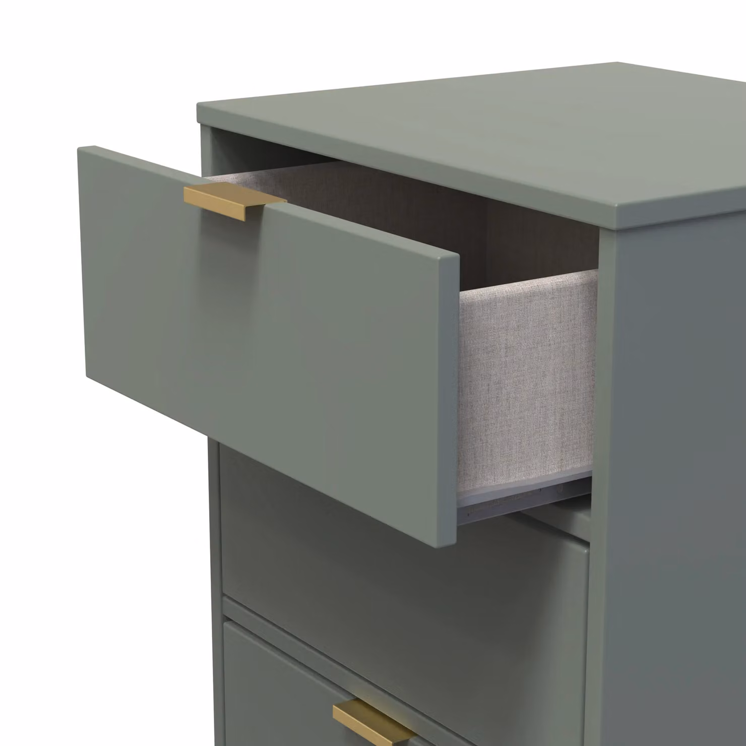 2 U Tamworth 5 Drawer Tall Bedside Chest in Pale Green – 3