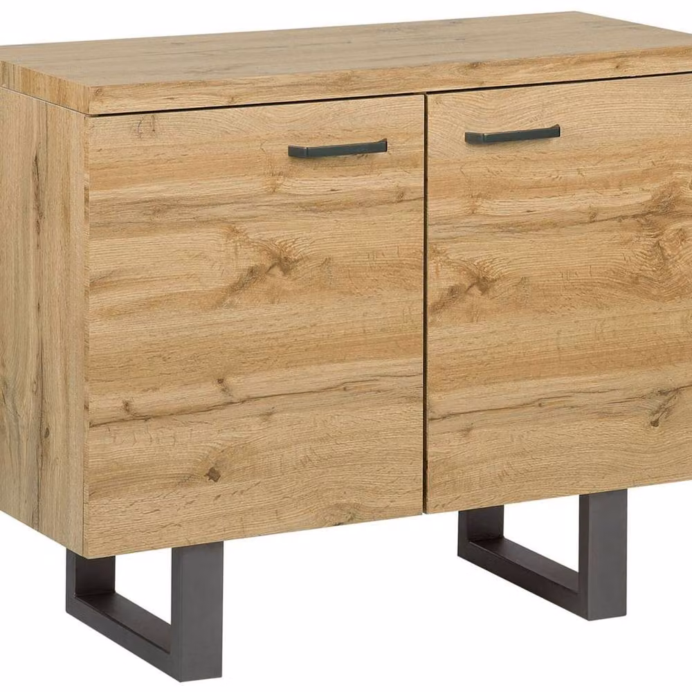 Wyld Haus Industrial 2-Door Sideboard in Light Brown and Grey – 2