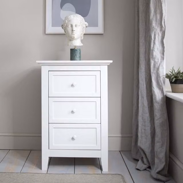 Noa and Nani White Classic Bedside Table for Adults