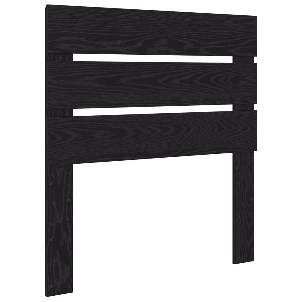 Berkfield Home Modern Bed Frame with Headboard in Black Pine Wood, W/D/H: 90 x 200 cm – 3