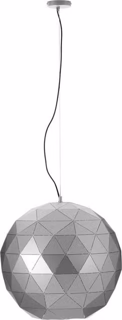 Fifty Five South Orsina Industrial Metal Pendant Light in Silver with Gold Interior