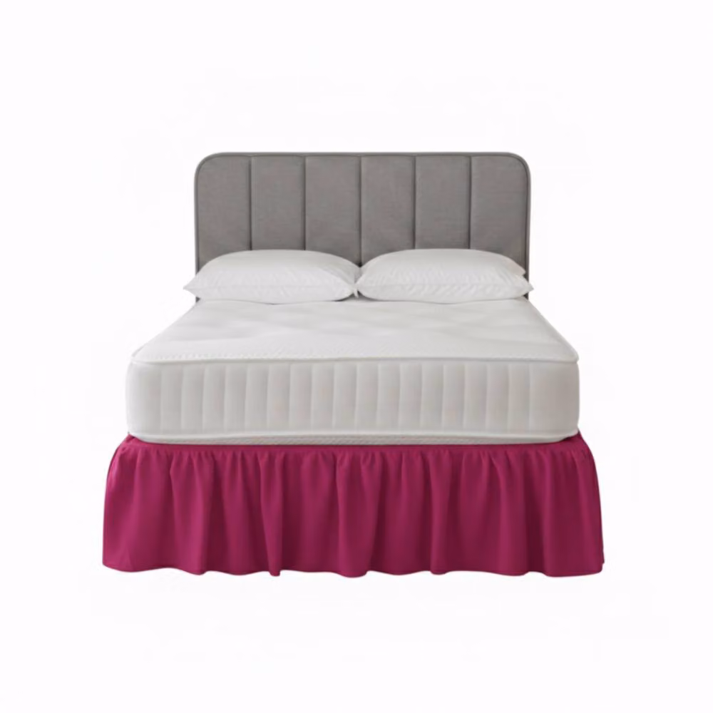 Snug City Polycotton Divan Bed Base Valance Sheet in Pink, Single – 2