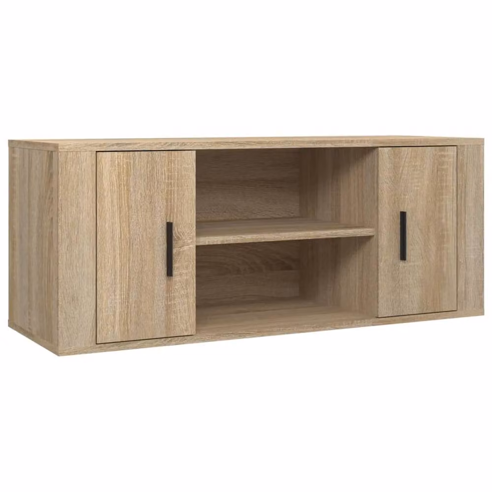 Berkfield Home Modern TV Cabinet in Sonoma Oak, W/D/H: 100 x 35 x 40 cm – 2