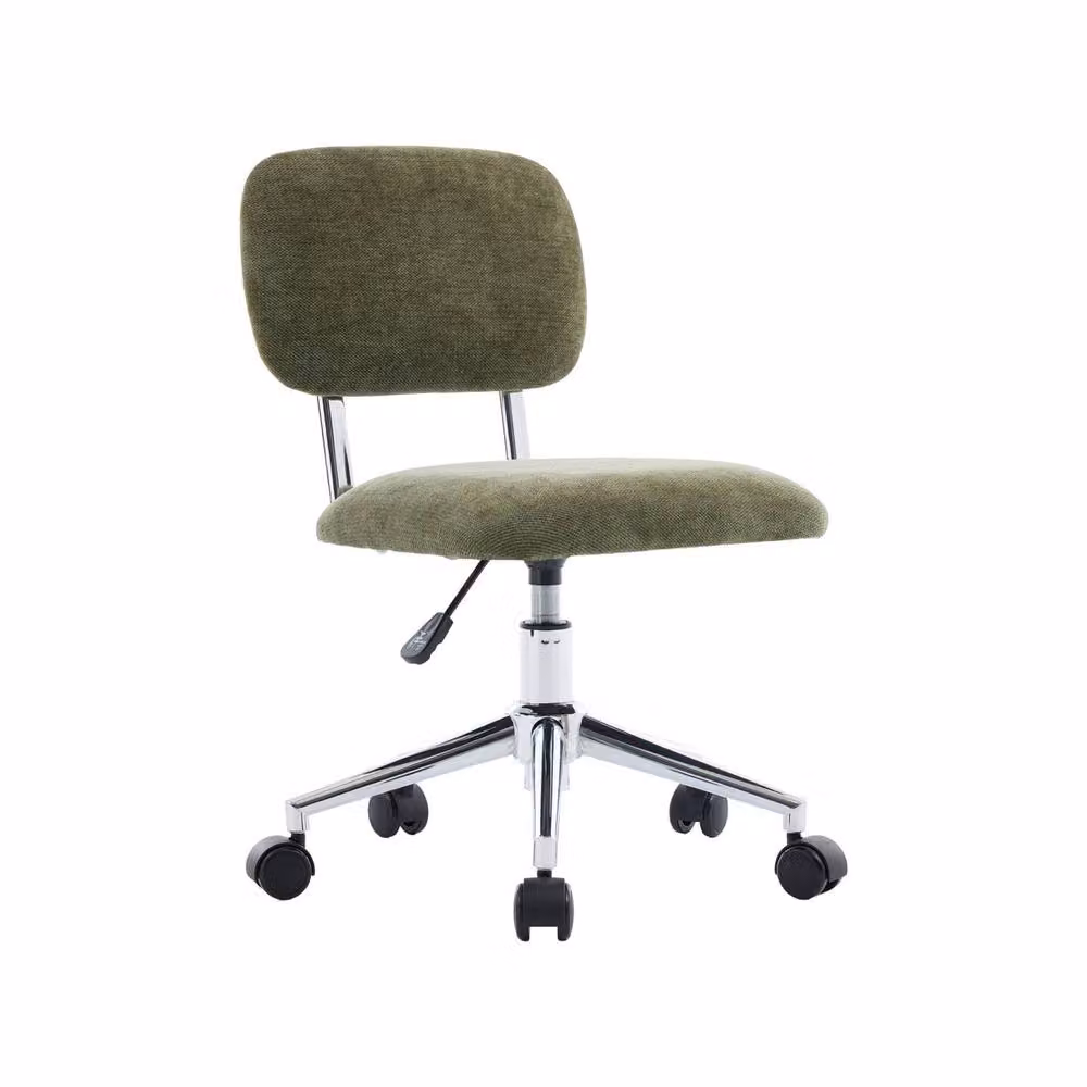Sweek height-adjustable children's task chair in khaki chenille fabric with castors – 2