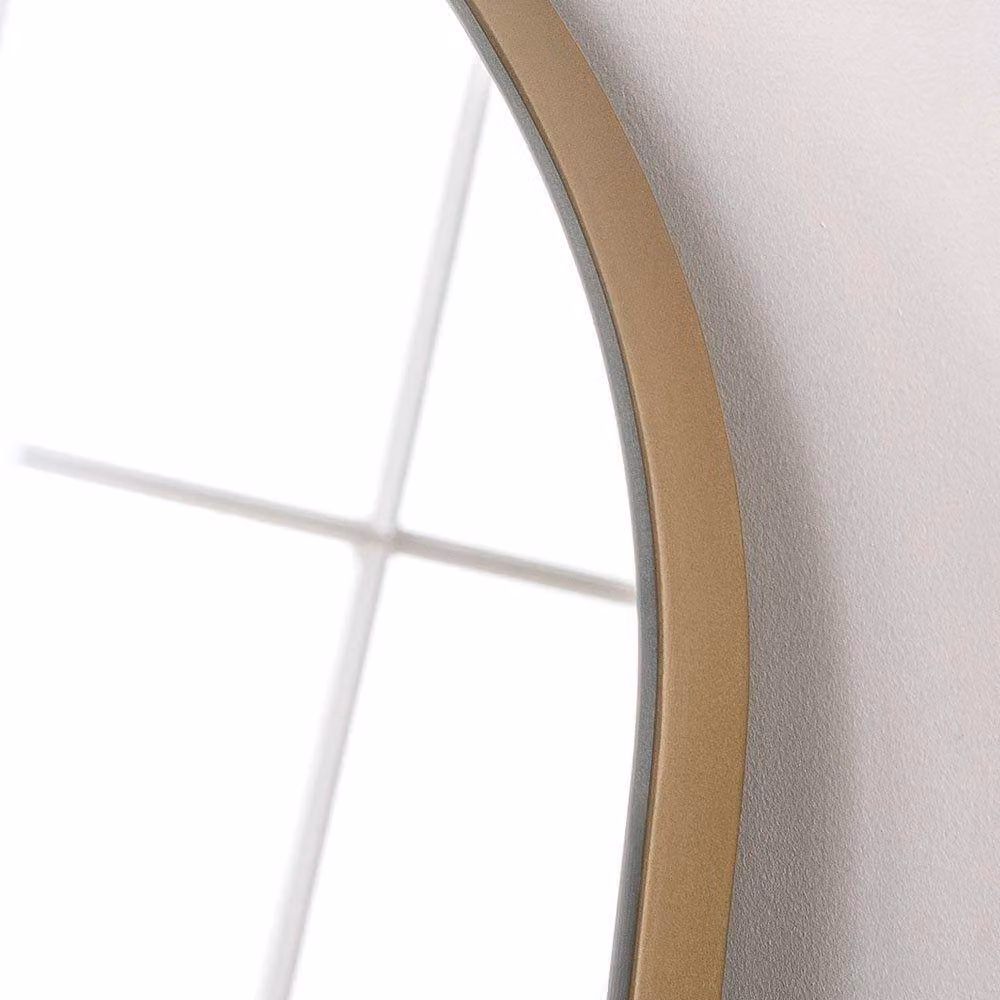 Yearn Mirrors Soho Curved Overmantle Wall Mirror in Gold – 2