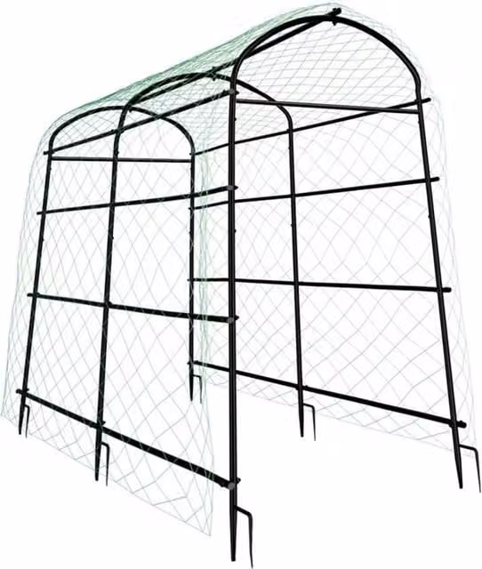 VOGREX XL Metal Garden Trellis, Black U-Shaped Plant Climbing Frame for Beans and Vegetables – 1