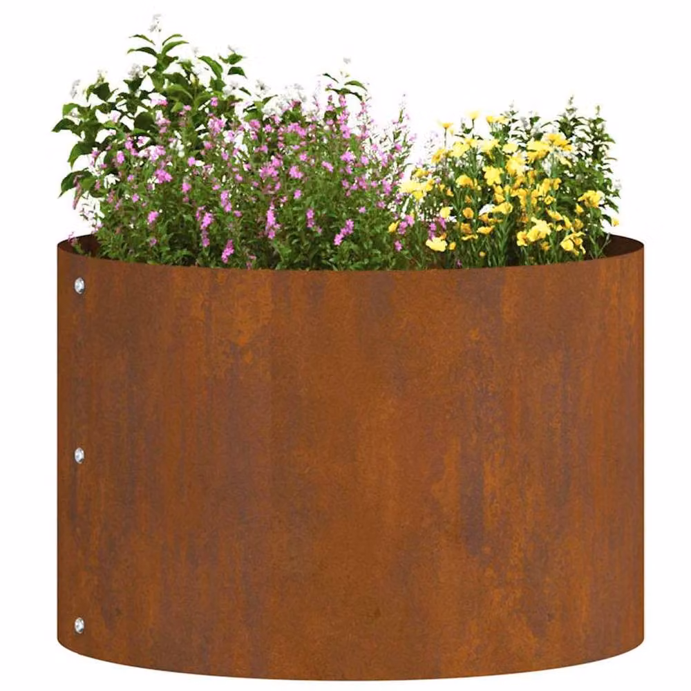 Berkfield Home Corten Steel Planter Tub, Brown, W/D/H: 30.0 x 20.0 x 20.0 cm – 2