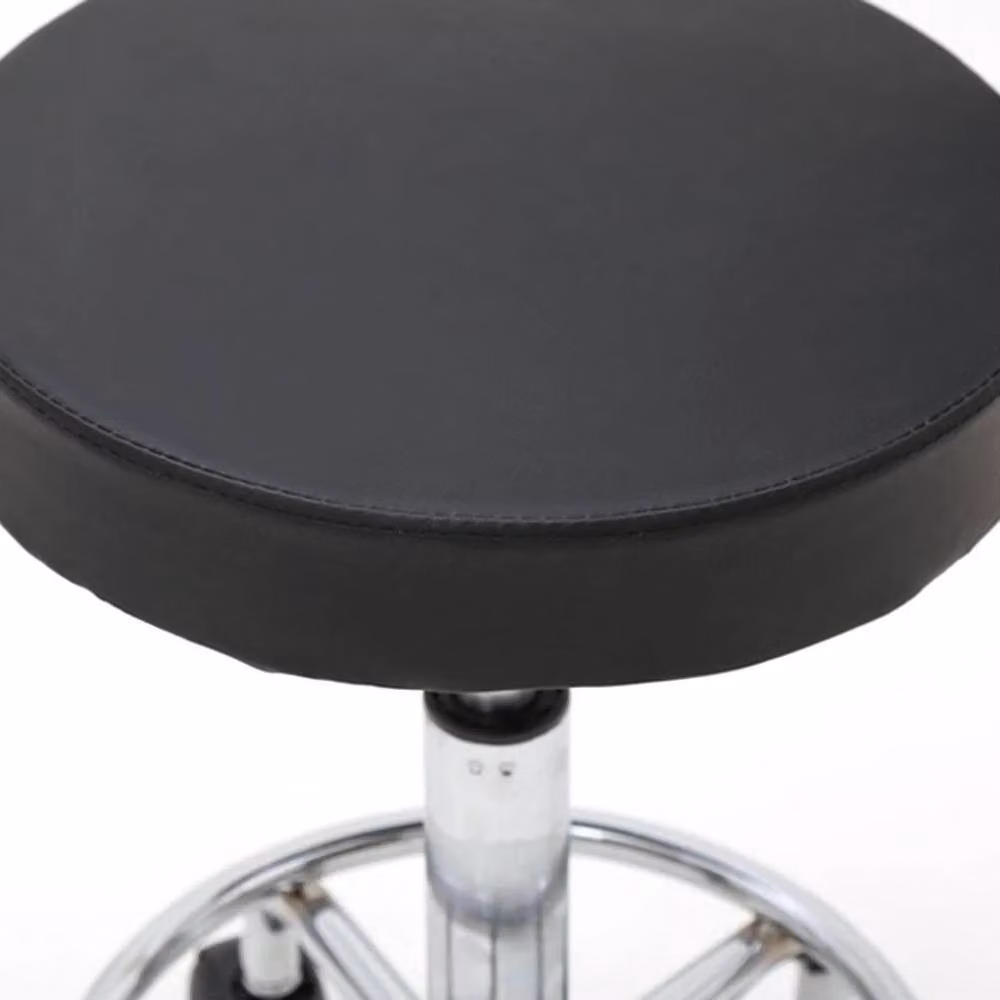 KORVIXA Adjustable Swivel Salon Bar Stool with Backrest in Black – 3