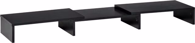 Vinsetto Dual Monitor Stand Riser with Adjustable Length and Angle in Black – 1