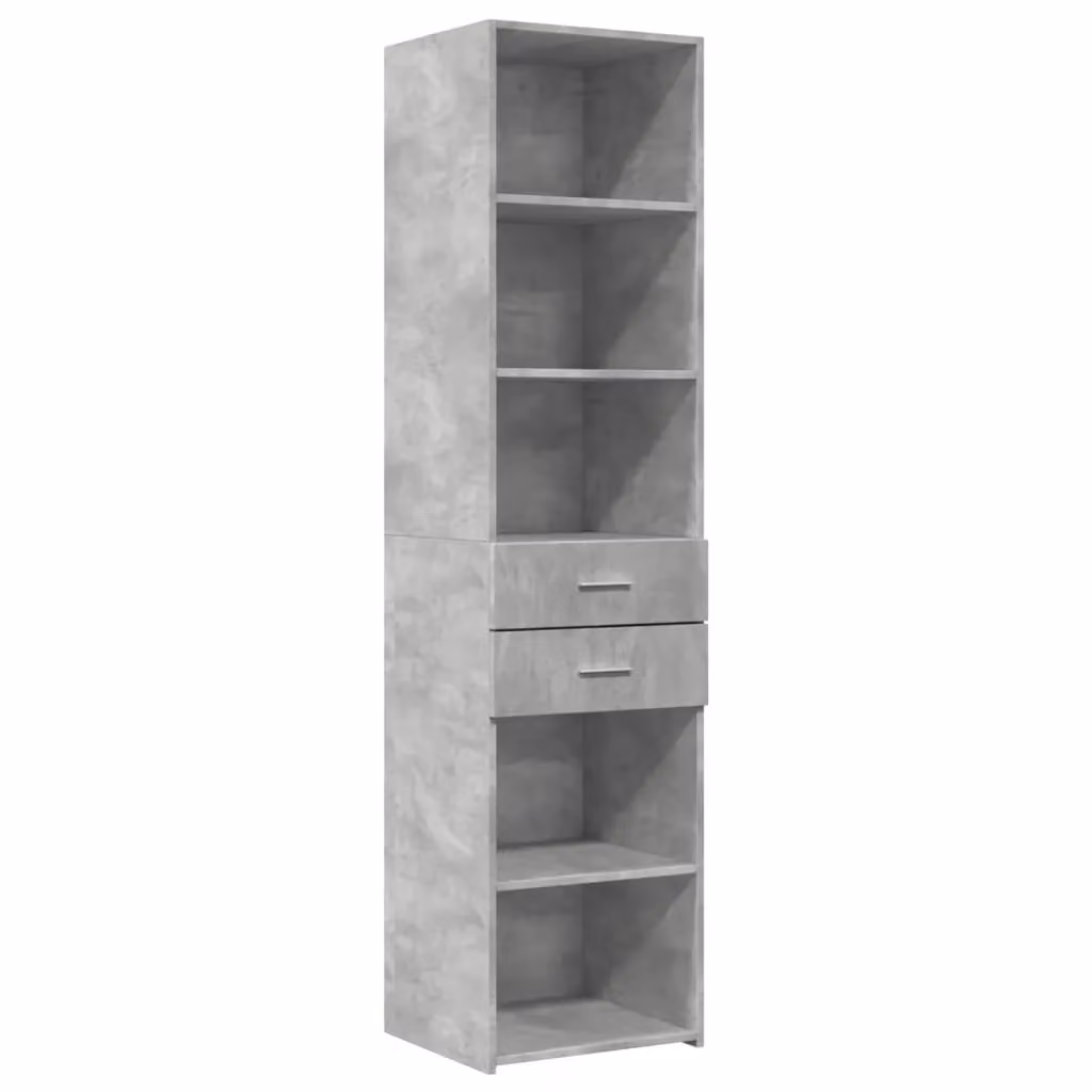 Berkfield Home Modern Highboard in Concrete Grey, W: 45 cm, D: 42.5 cm, H: 185 cm – 2