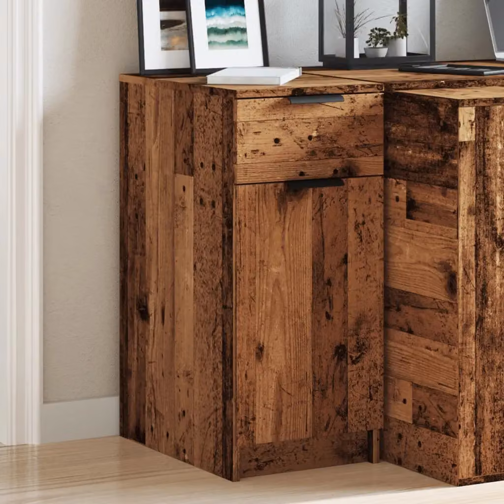 Berkfield Home Desk Cabinet in Old Wood Brown, W/D/H: 33 x 50 x 75 cm – 4