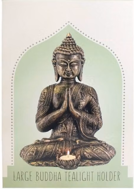Uniqueful Large Buddha Tealight Holder in Gold
