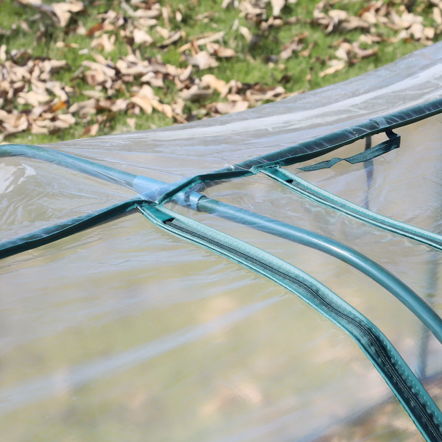 Outsunny Portable Small Greenhouse with Steel Frame and PVC Tunnel, W: 100 cm, H: 80 cm, D: 350 cm – 6