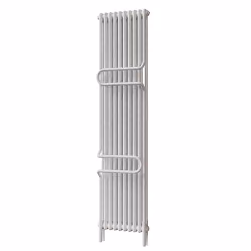UK Radiators Alpha White Vertical Towel Bar Column Radiator, Floor Standing, H 180 cm x W 46 cm – 2