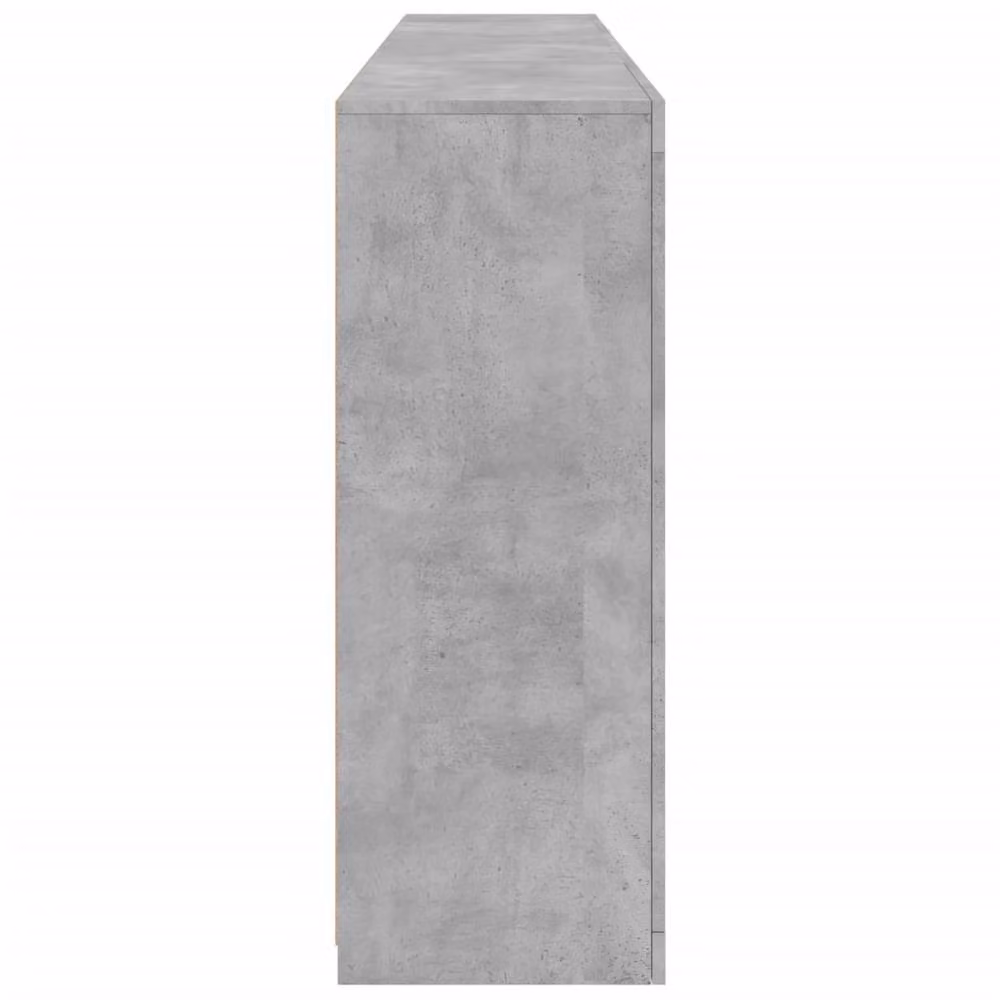 Berkfield Home Modern Sideboard with Integrated LED Lights in Concrete Grey, W/D/H: 202 x 37 x 100 cm – 5