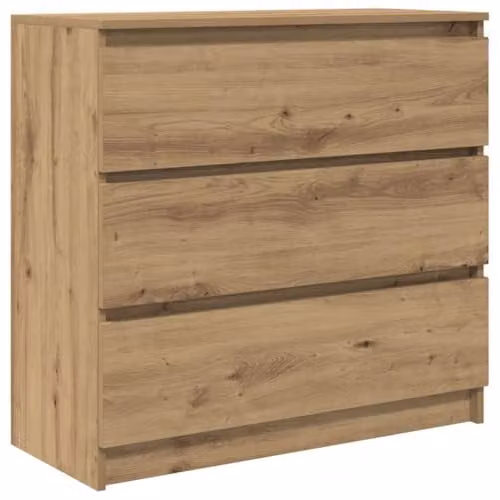 vidaXL Artisan Oak Sideboard in Brown, W/D/H: 80 x 35 x 76 cm