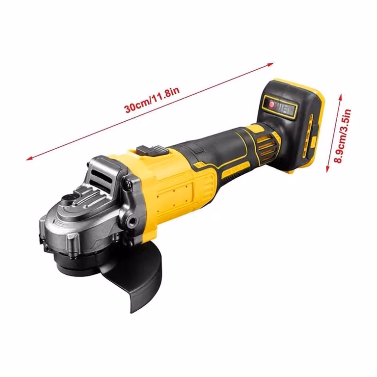 Nordara 125mm Brushless Cordless Angle Grinder in Yellow, Compatible with DeWalt Batteries