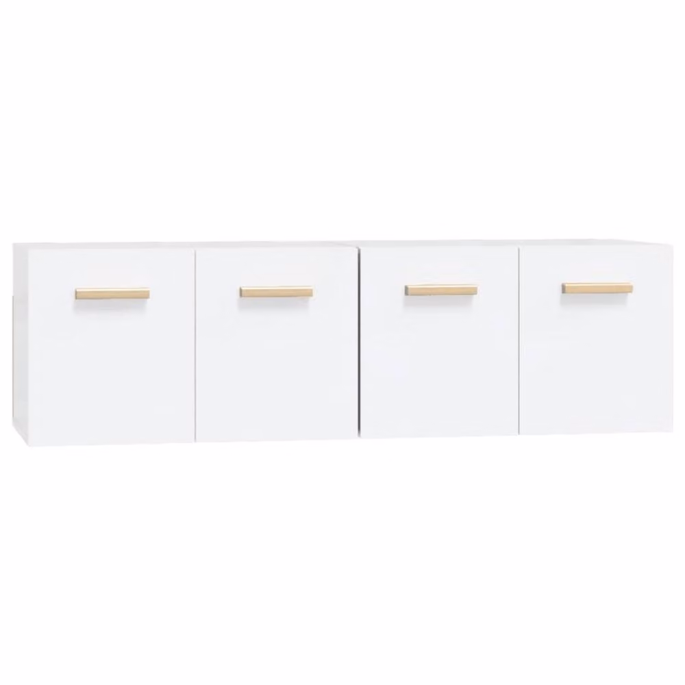Berkfield Home Set of 2 White Matt Wall Cabinets in Engineered Wood, W: 60 cm, D: 35 cm, H: 35 cm – 2
