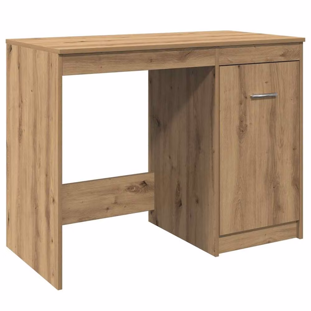 Berkfield Home Elegant Artisan Oak Writing Desk in Brown, W/D/H: 100 x 50 x 76 cm – 2