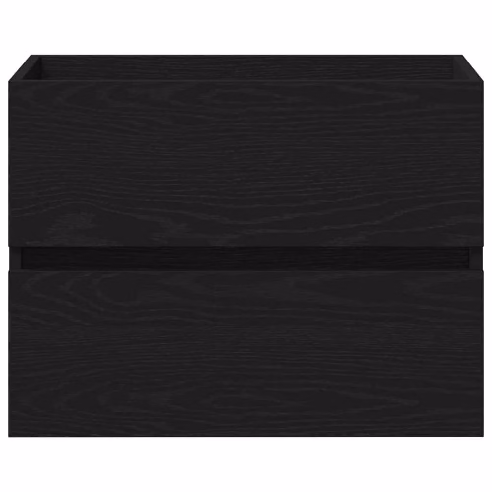 Berkfield Home Modern Black Oak Sink Cabinet with Built-in Basin in Matt Engineered Wood – 3