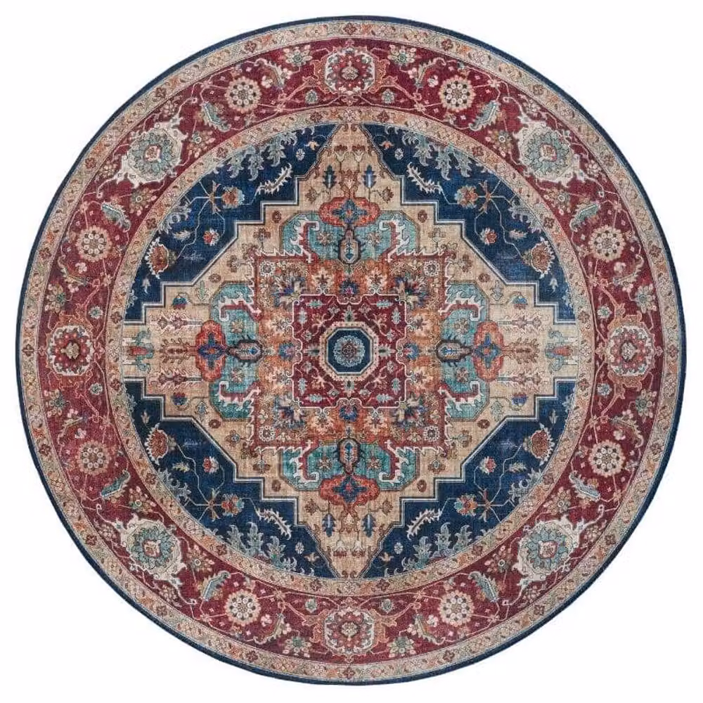THE RUGS Sylla Oriental Vintage Floral Flatweave Polyester Rug, Multicolour, W: 160 cm, L: 230 cm – 2