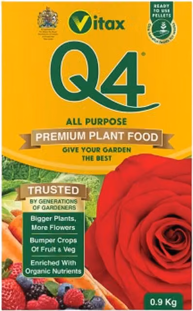 Vitax Q4 All-Purpose Slow Release Granulated Garden Fertiliser, Brown