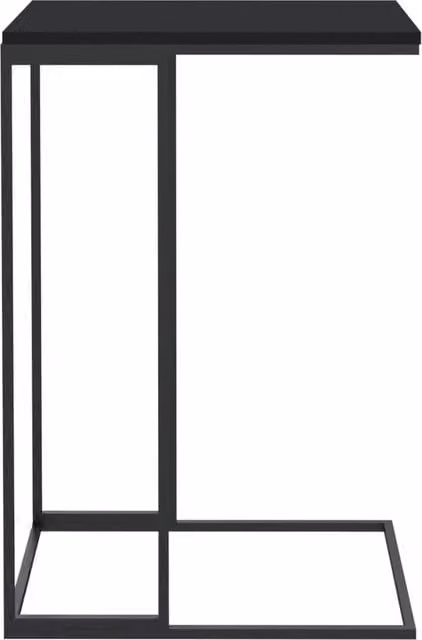 Berkfield Home Black Modern Side Table in Matt Composite Wood, W/D/H: 40 x 30 x 59 cm