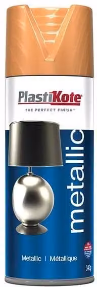 Plastikote Metallic Spray Flat Copper 400ml Matt Bronze Quick Drying Opaque Finish for Wood
