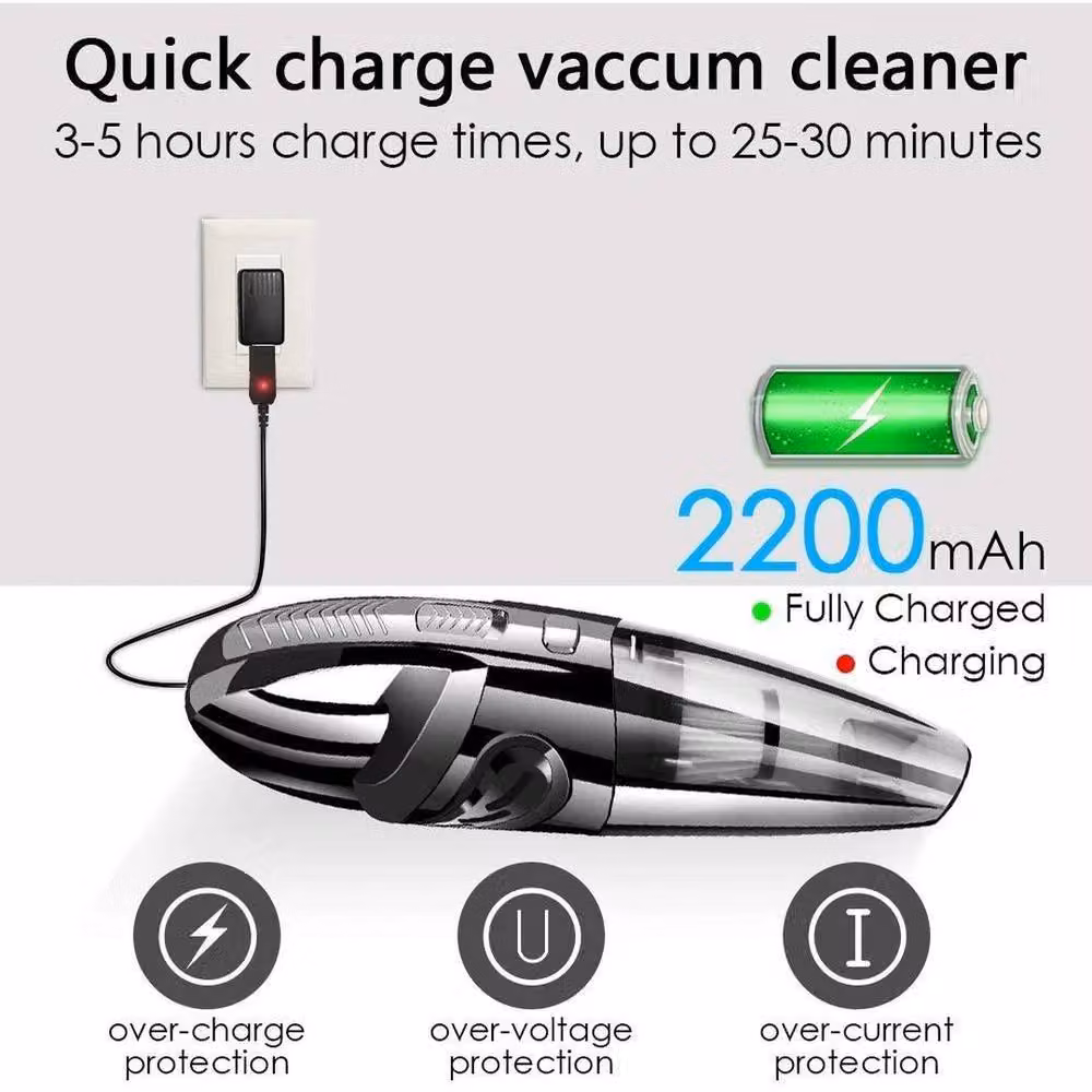 NESTLUNE Wet and Dry Cordless Handheld Car Vacuum Cleaner in Black – 5