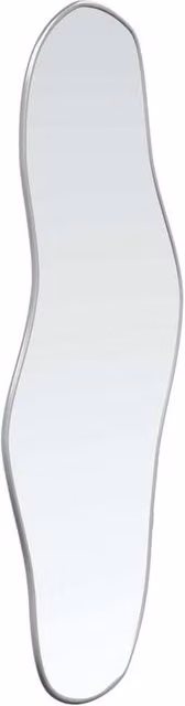 Berkfield Home Rectangular Wall Mirror in Silver, W: 60 cm, H: 25 cm