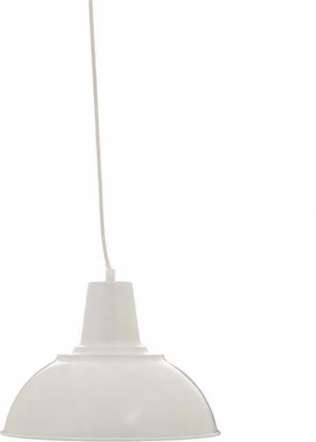 Orsina White Metal Cone Pendant Light with Rippled Shade