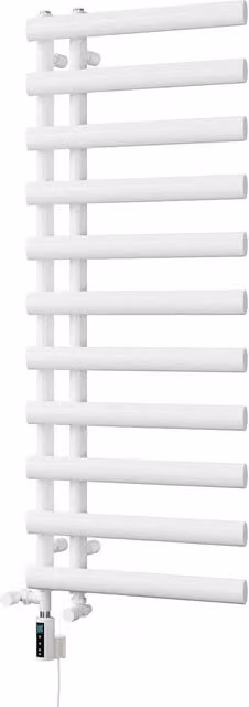 Elyan White Dual Fuel Thermostatic WIFI Towel Rail with App Control