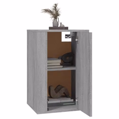 vidaXL Set of 2 Wall Mounted Media Units in Grey Sonoma, W/D/H: 60 x 34.5 x 25 cm – 3