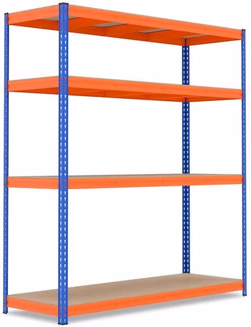 Costway 4-Tier Metal and MDF Freestanding Utility Storage Shelving Unit, Multicolour, W/D/H: 61 x 61 x 203 cm