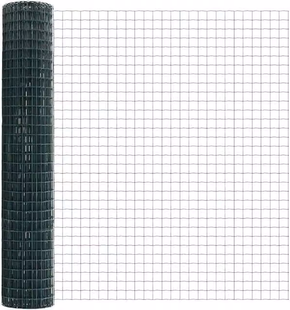 Berkfield Home Euro Fence with 5 U Posts, Green Powder-Coated Steel, H: 160 cm, W: 10 m, D: 1.6 m – 1
