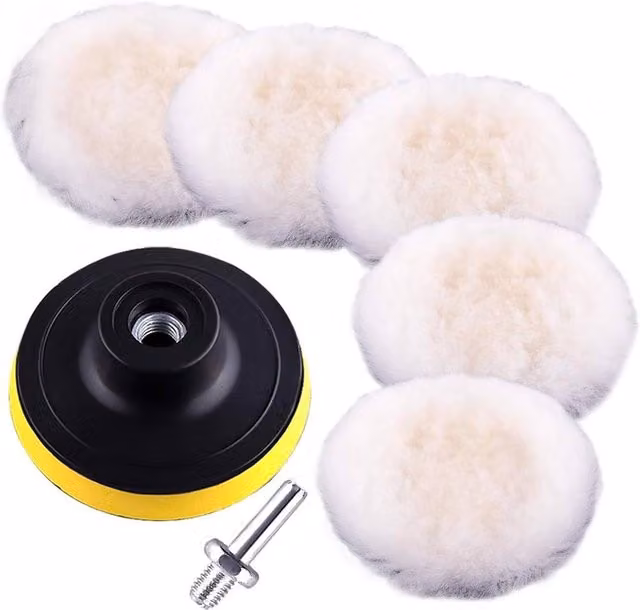 SPETLEK White Round Wool Buffing Pad Polishing Wheel Felt – 1
